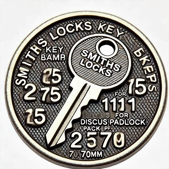 Smiths Locks Key Blank for 1111 Discus Padlock (25) 70MM - Pack of 25