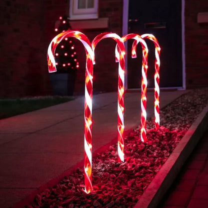 Premier Candy Cane Path Light Multi Pk4