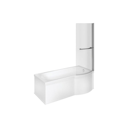 Onwul P Shape 1700x850x560mm 0TH Shower Bath Pack (RH)