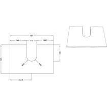 Frontage 600mm 2 Drawer Wall Hung Basin Unit Inc. Basin - Havana Oak