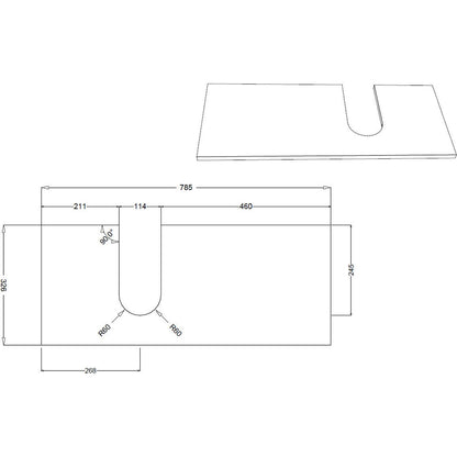 Frontage 900mm 2 Drawer Wall Hung Basin Unit Inc. Basin - Matt White