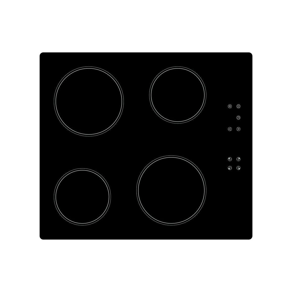 Prima PRCEH106 60cm Ceramic Hob - Black Glass