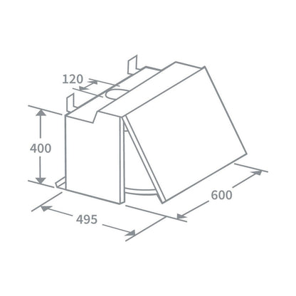 Prima PRCH550 60cm Integrated Hood - Grey