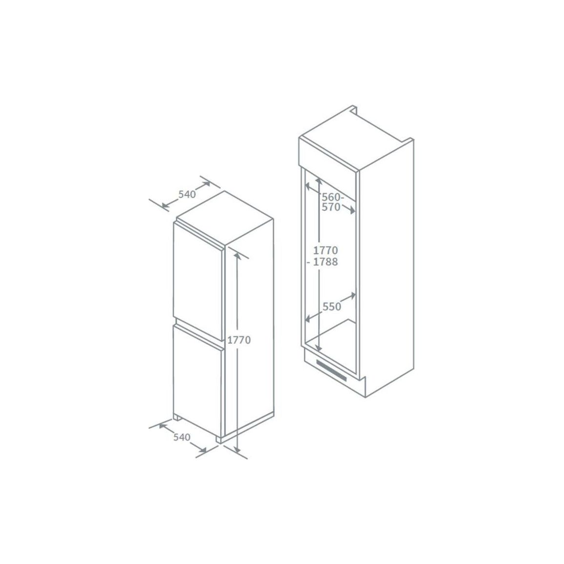 Réfrigérateur Congélateur Prima PRRF502 B/I 50/50