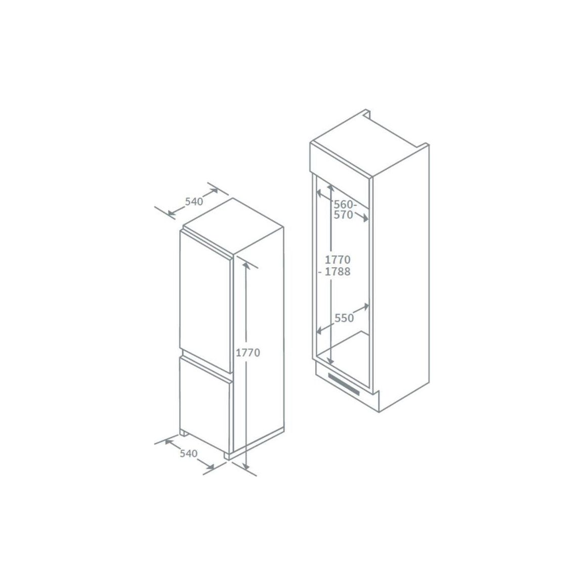 Réfrigérateur Congélateur Prima PRRF702 B/I 70/30