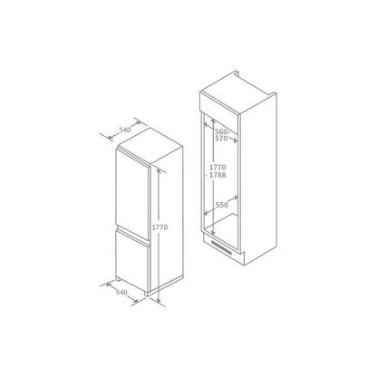 Prima PRRF702 B/I 70/30 Fridge Freezer