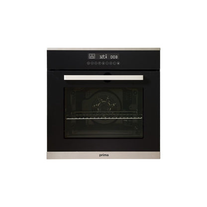 Prima+ PRSO108 Single Electric Fan Oven - Black & St/Steel