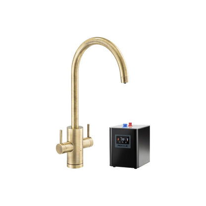 Abode Profile 4 IN 1 Monobloc Tap & Proboil.4E Tank - Antique Brass