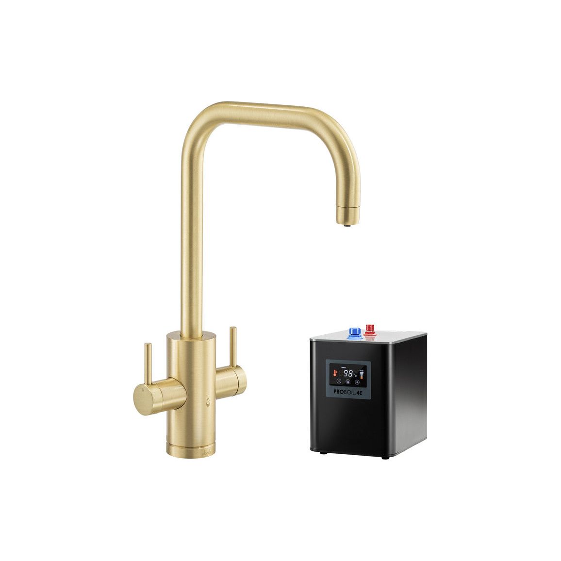 Abode Project 4 IN 1 Monobloc Tap & Proboil.4E Tank - Brushed Brass