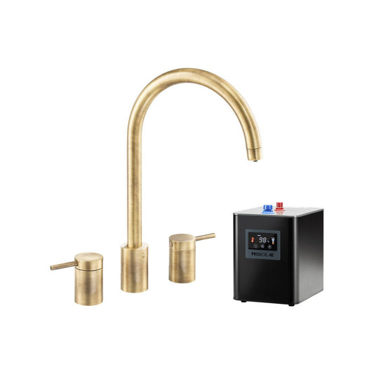 Abode Profile 4 IN 1 3 Part Tap & Proboil.4E Tank - Antique Brass