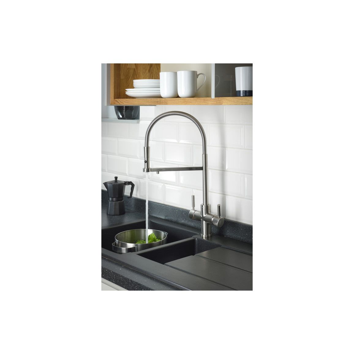 Abode 3 IN 1 Professional Monobloc Tap - Brushed Nickel