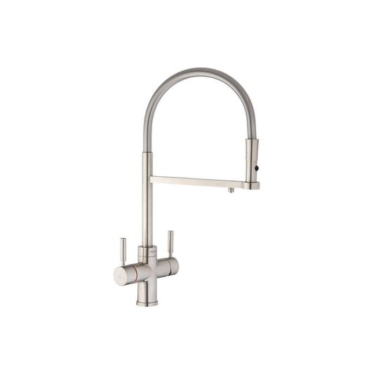 Abode 3 IN 1 Professional Monobloc Tap - Brushed Nickel