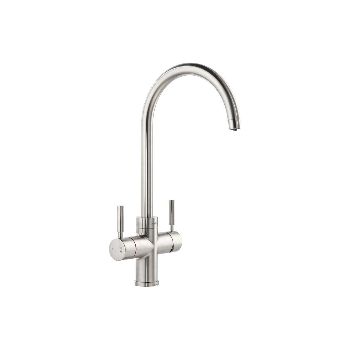 Abode Propure 4 IN 1 Swan Spout Monobloc Tap - Brushed Nickel