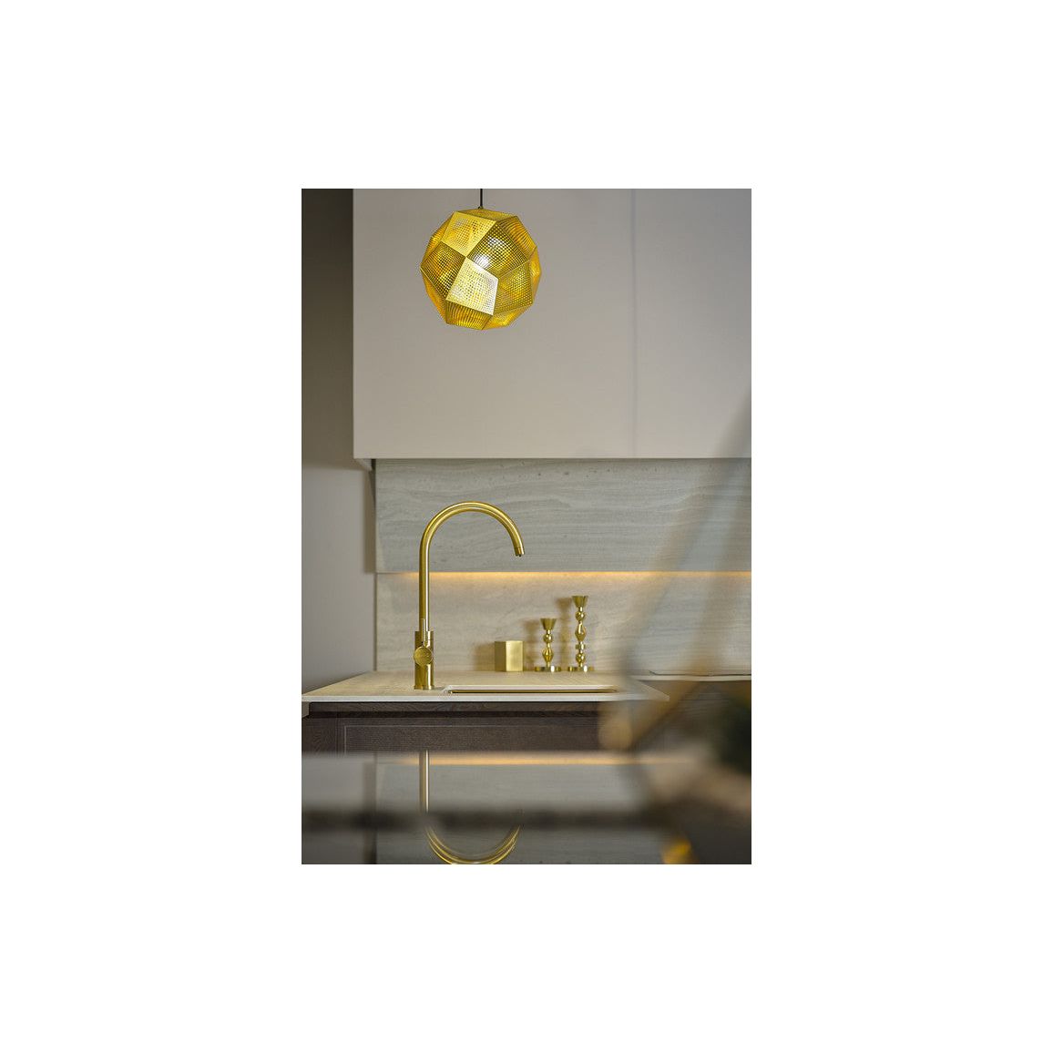 Abode Propure 4 IN 1 Swan Spout Monobloc Tap - Brushed Brass