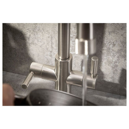 Abode Industria 3 IN 1 Monobloc Tap - Brushed Nickel