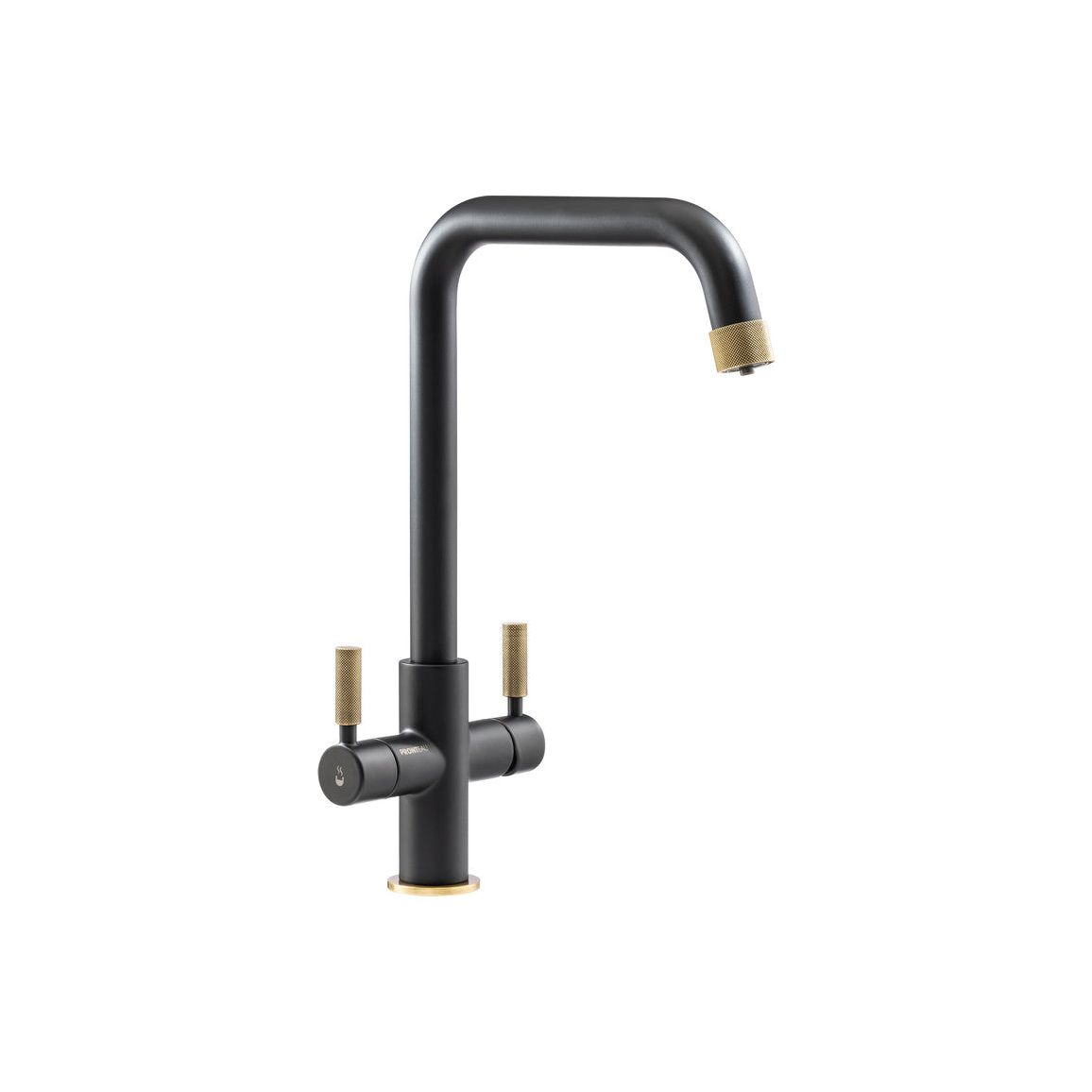 Abode Industria 3 IN 1 Monobloc Tap - Matt Black & Antique Brass