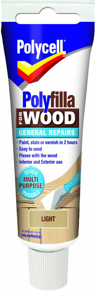 Polycell Polyfilla Tubo de luz para reparación general de madera, 75 g