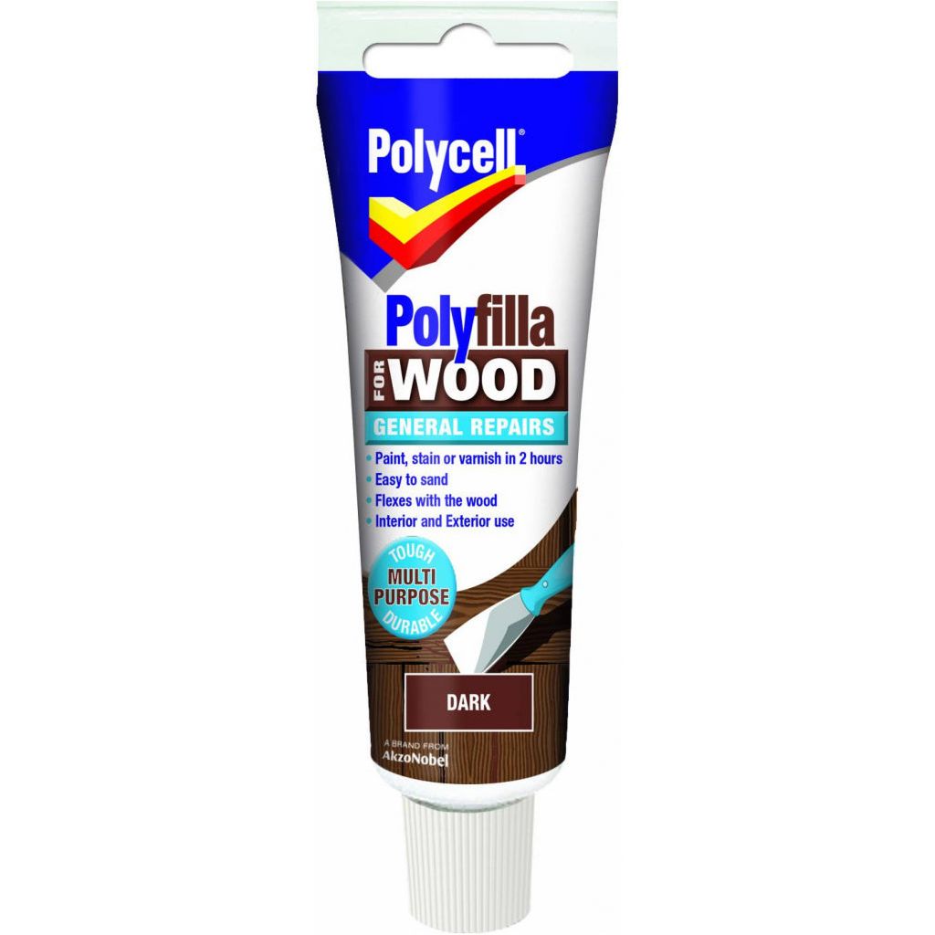 Polycell Polyfilla Madera Reparación General Tubo Oscuro 75g