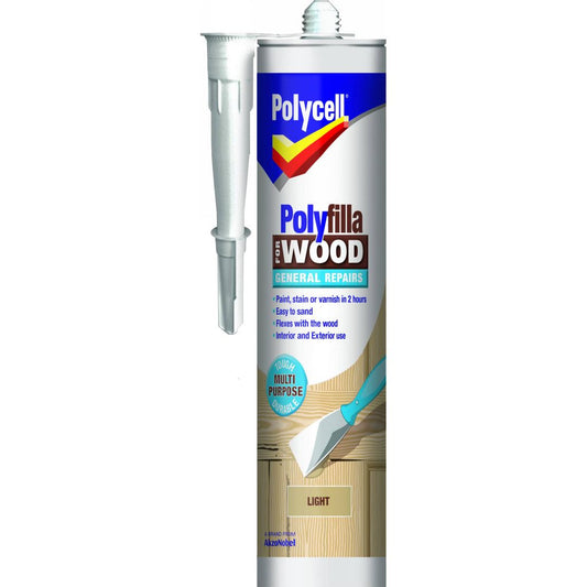 Polycell Polyfilla Wood General Repair Light Cartridge 480gm
