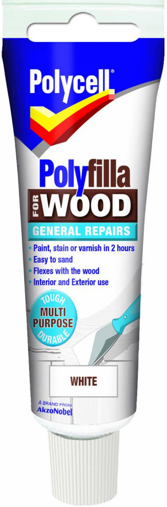 Polycell Polyfilla Wood General Repair White Tube 75gm
