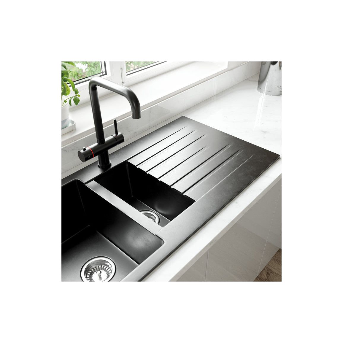 Prima+ Granite 1.5B Undermount Sink - Black