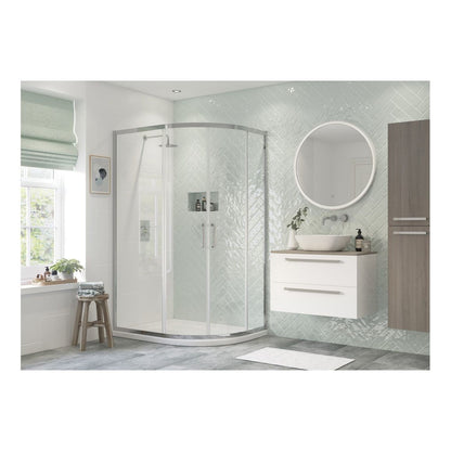 Croxtons 1200x900mm 2 Door Offset Quadrant - Chrome