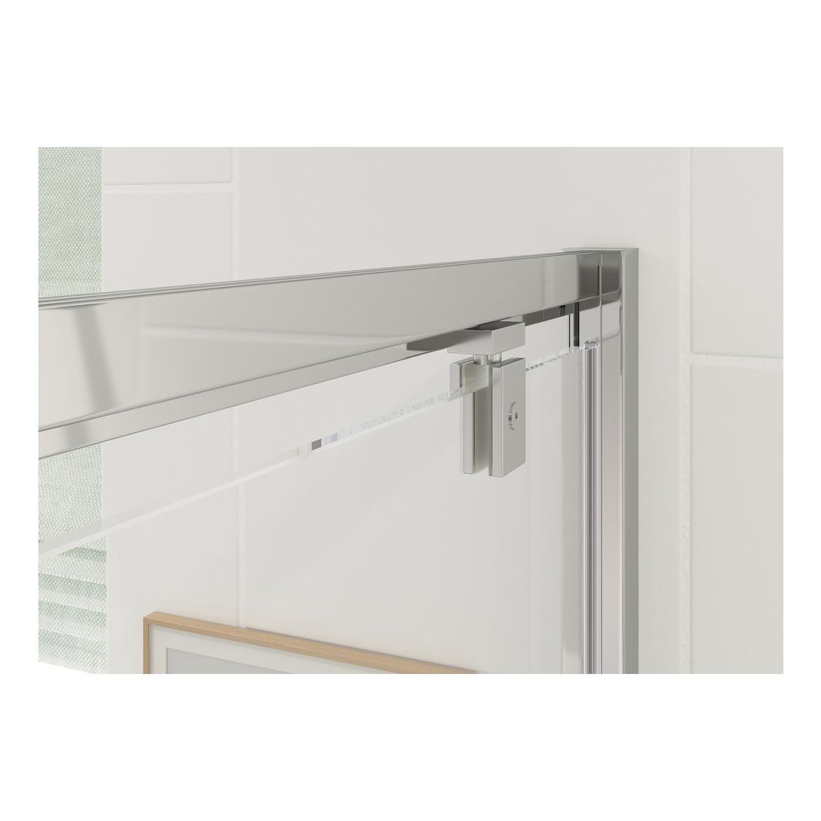 Croxtons 760mm Pivot Door - Chrome