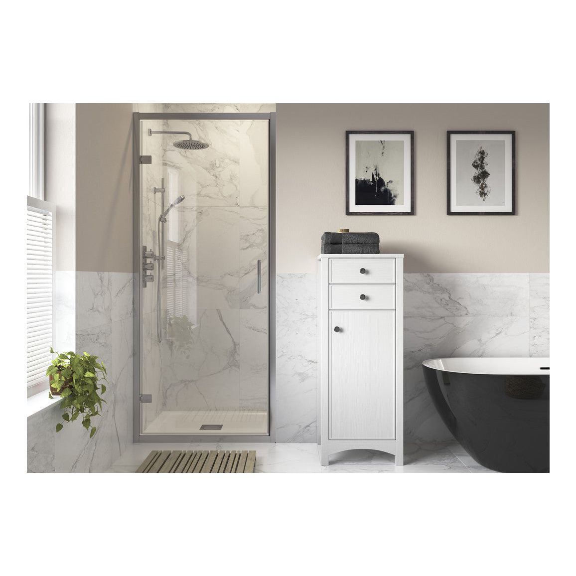 Montague 760mm Hinged Door - Chrome