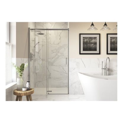 Montague 1100mm Semi-Framed Sliding Door - Chrome