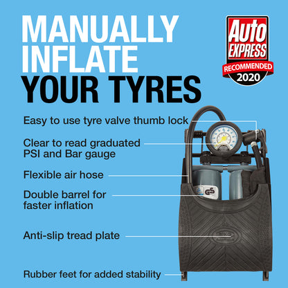 Ring Double Barrel Footpump