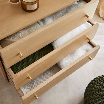 Scandinavian Light Oak Oslo Chest of 3 Drawers