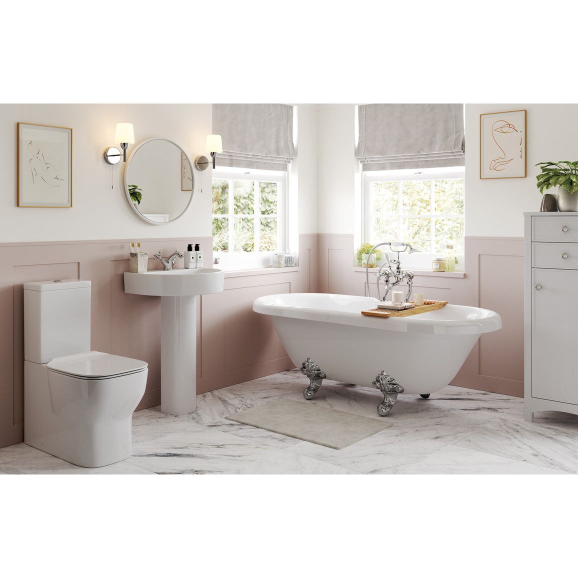 Lavabo semi-encastré Banham 555x435mm 1TH