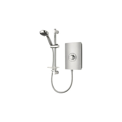 Triton Aspirante 8.5kW Contemporary Electric Shower - Brushed Steel