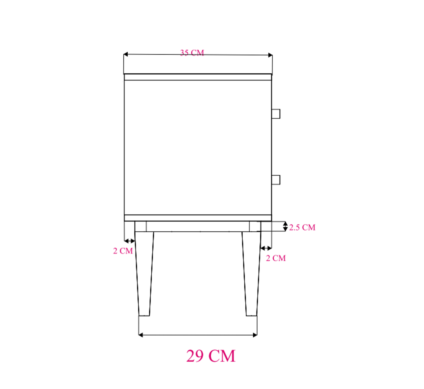 Scandinavian Walnut Oslo Bedside Table