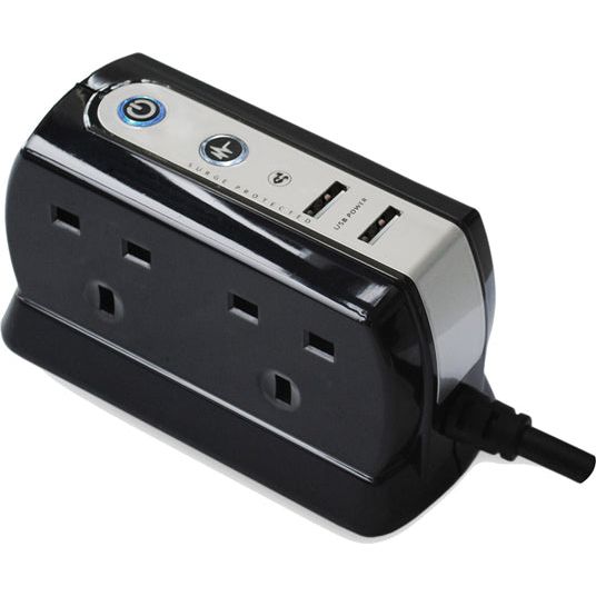 Masterplug USB Plug In 4 Gang Socket