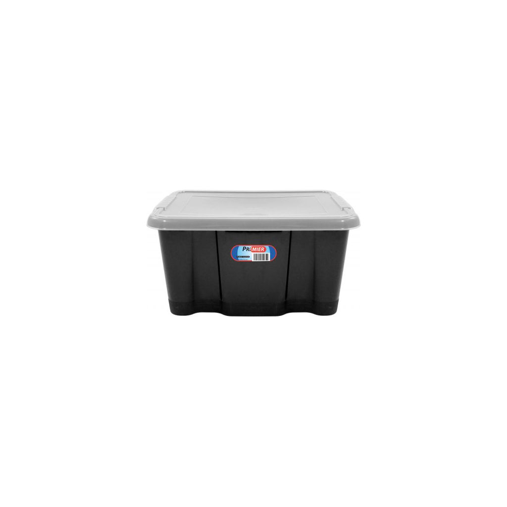 Caja de almacenamiento Premier con base negra y tapa transparente