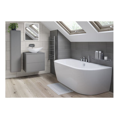 Mueble para lavabo suspendido Frontage de 1200 mm (sin parte superior) - Gris mate