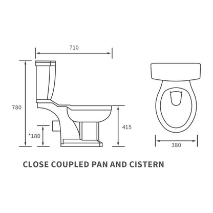 Bonny Close Coupled WC & Soft Close Seat