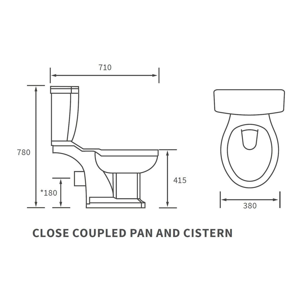 Bonny Close Coupled WC w/Brushed Brass Finish & Soft Close Seat
