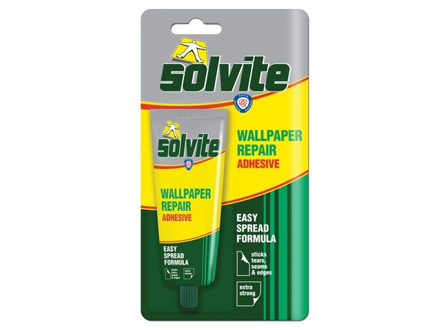 Adhésif de réparation de papier peint Solvite, tube standard de 56 g