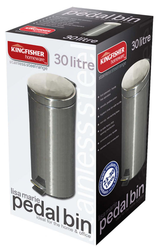 Kingfisher Pedal Bin Stainless Steel