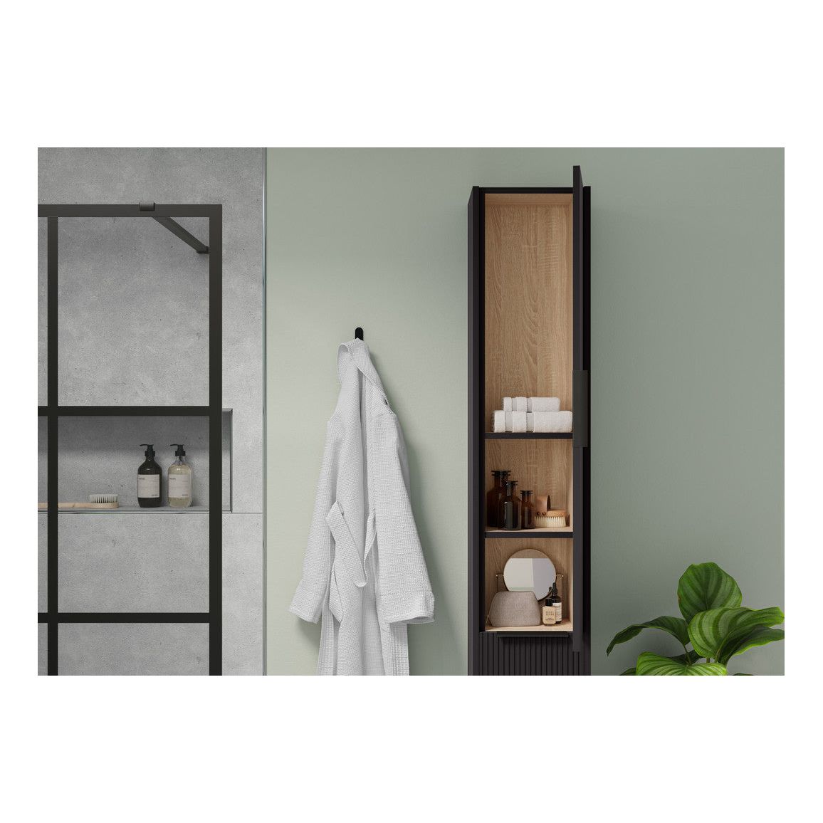 Mueble de WC García 600 mm - Gris Grafito Mate