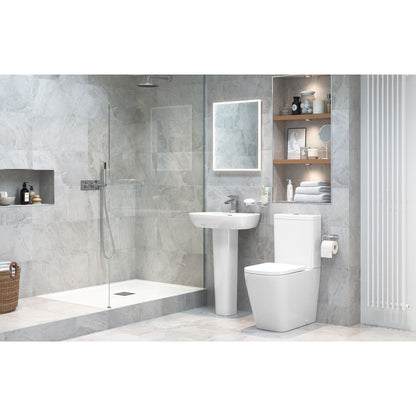 Henshaw Rimless Back To Wall Comfort Height WC & Soft Close Seat