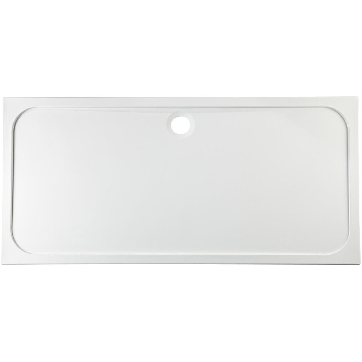 Plateau et déchets rectangulaires à profil bas de 45 mm, 1 700 x 800 mm