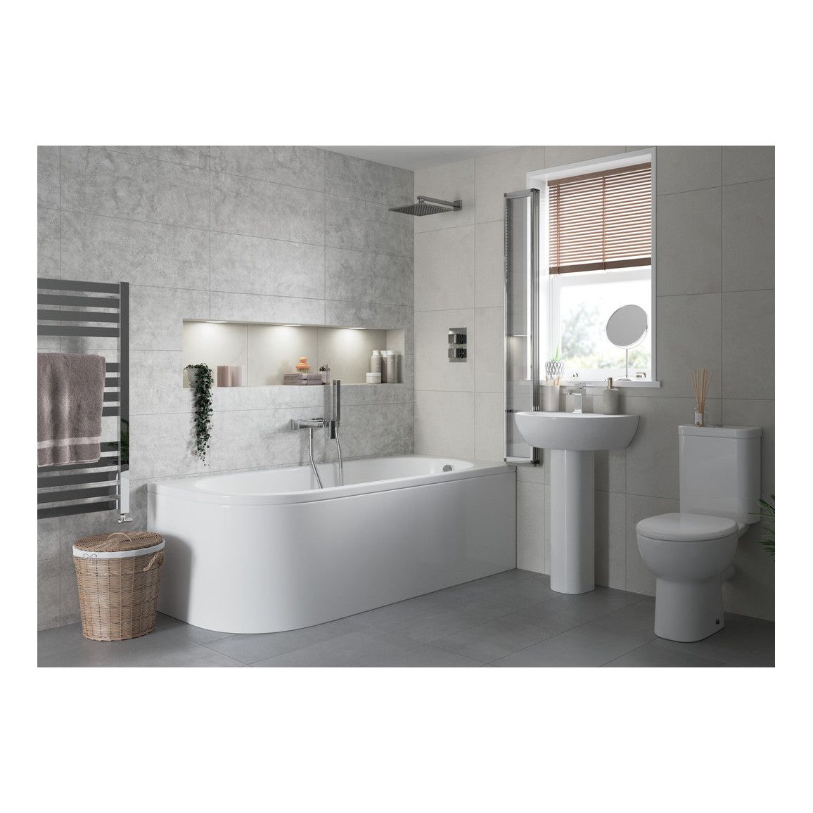 Lavabo de vestiaire Opobo 450x400mm 1TH et siphon à bouteille chromé