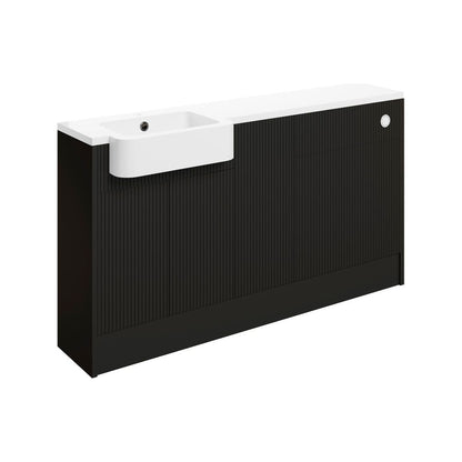 Paquete de unidad de lavabo, inodoro y 1 puerta de 1542 mm (derecho) García - Gris grafito mate