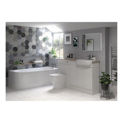 Garrett 500mm Slim WC Unit - Pearl Grey Gloss