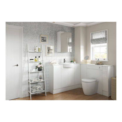 Meuble WC Garrett 600 mm - Blanc brillant