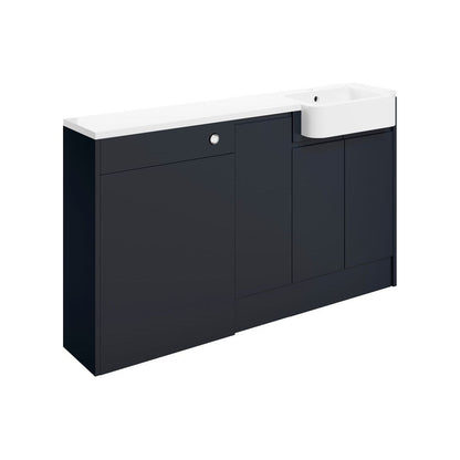 Garrett 1542mm Basin, WC & 1 Door Unit Pack (RH) - Matt Indigo Blue