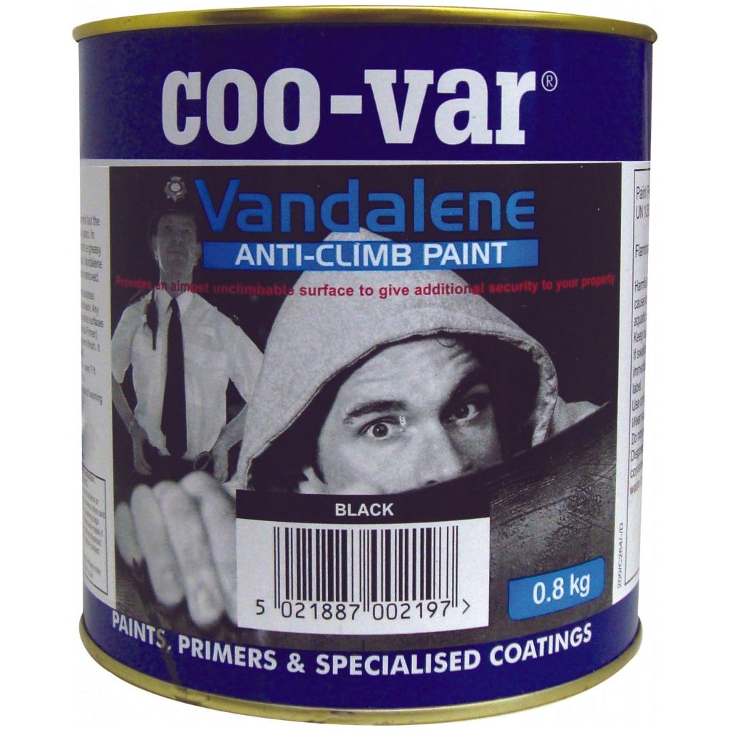 Coo-Var Vandalene Anti-Climb Paint - Black 4.0kg